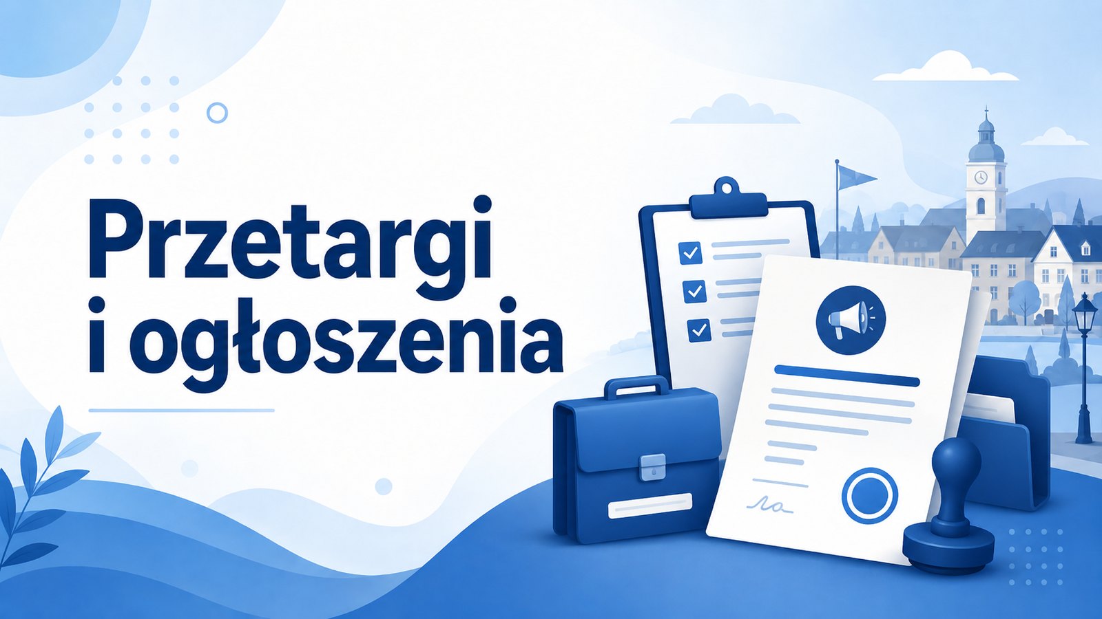 Grafika kategorii: Przetargi i ogłoszenia